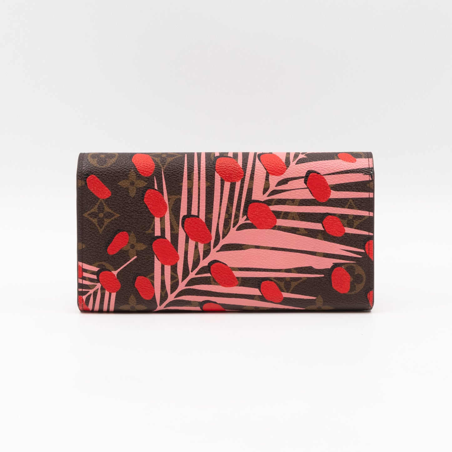 Sarah Wallet Monogram Jungle Dots Red