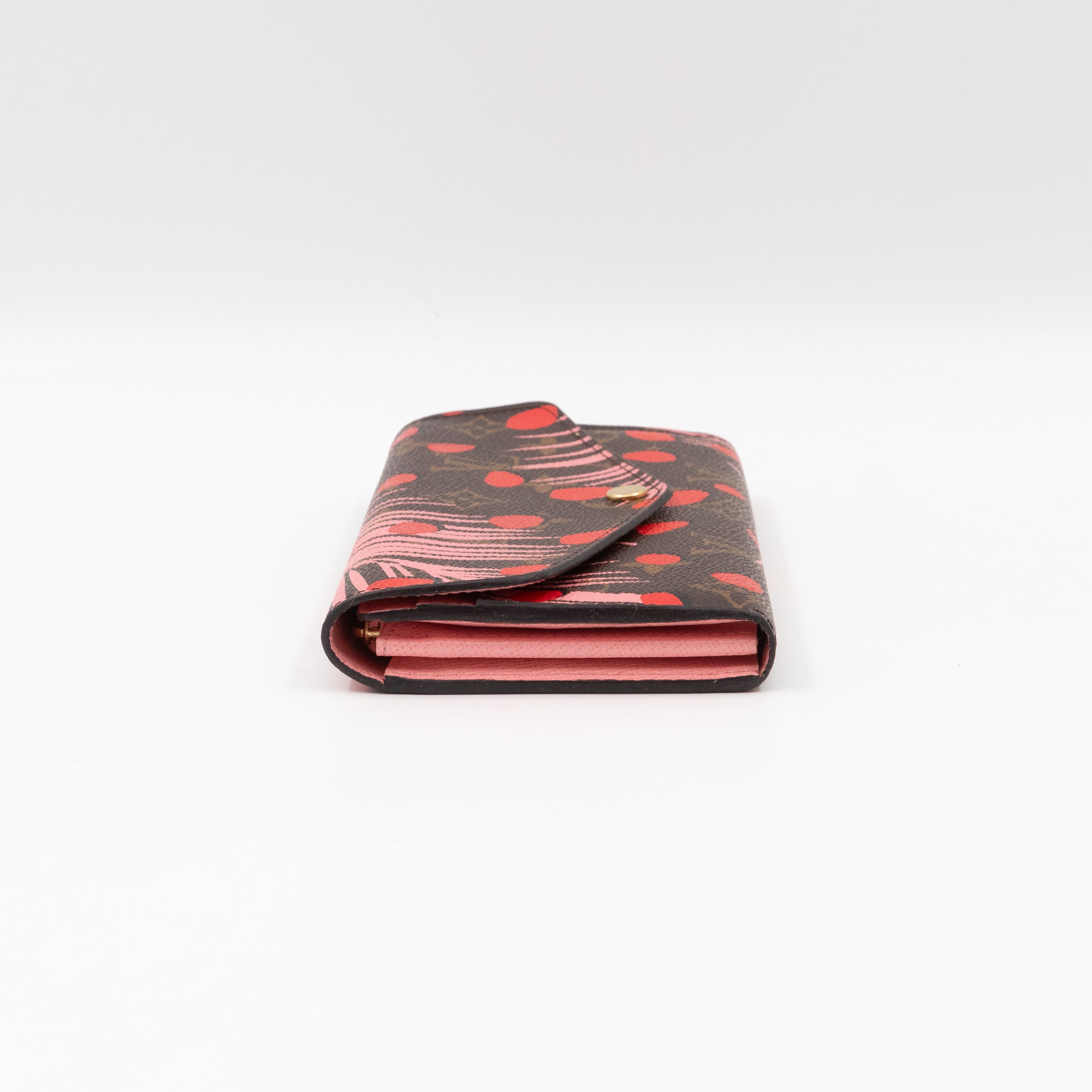Sarah Wallet Monogram Jungle Dots Red