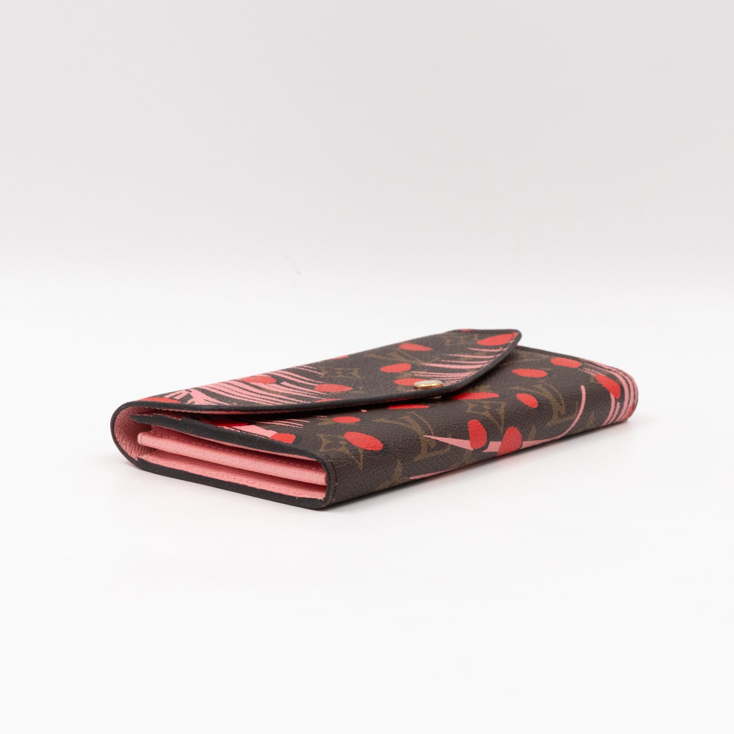 Sarah Wallet Monogram Jungle Dots Red