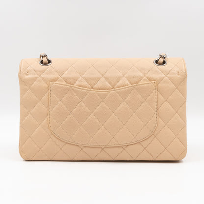 Classic Double Flap Medium Beige Leather