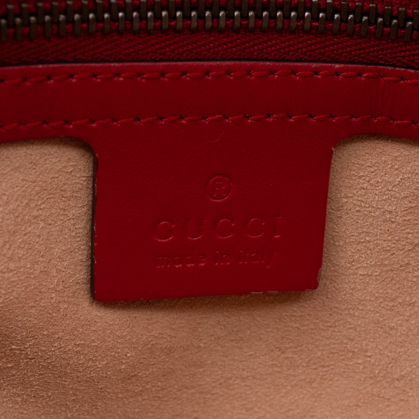 GG Marmont Small Flap Bag Red Matelasse Leather