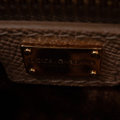 Miss Sicily East West Beige Leather