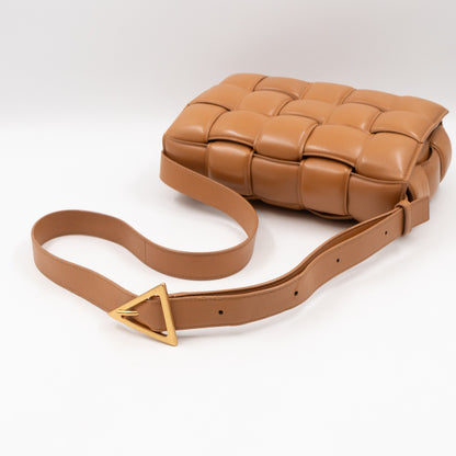 Classic Padded Cassette Caramel Intreccio Leather