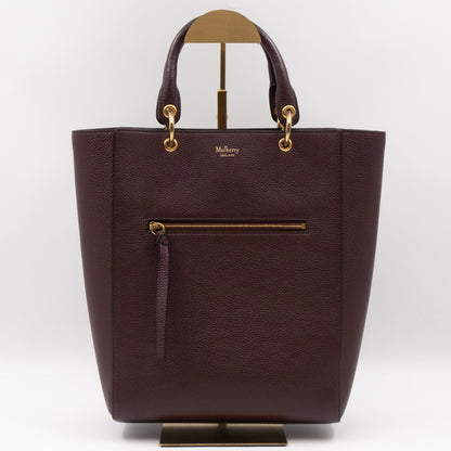 Maple Tote Small Oxblood Grained Leather