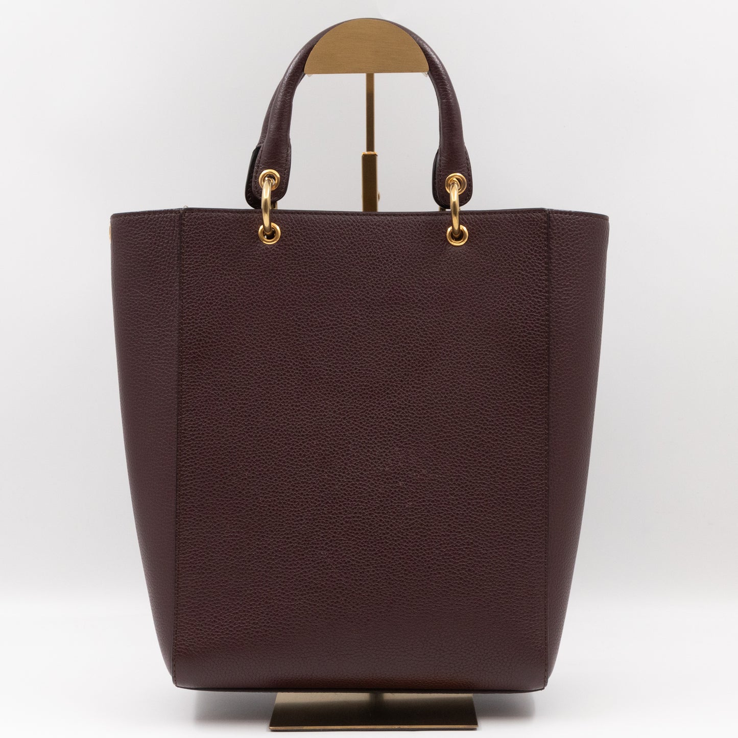 Maple Tote Small Oxblood Grained Leather