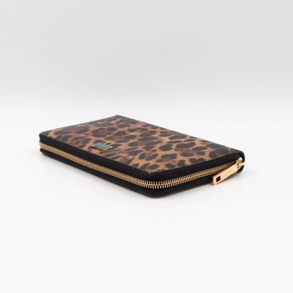 Zip Around Organizer Wallet Leopard Print