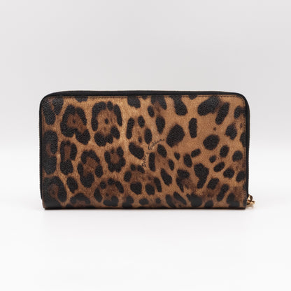 Zip Around Organizer Wallet Leopard Print