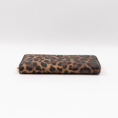 Zip Around Organizer Wallet Leopard Print