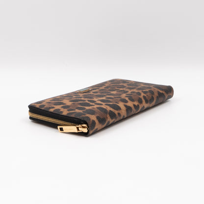 Zip Around Organizer Wallet Leopard Print