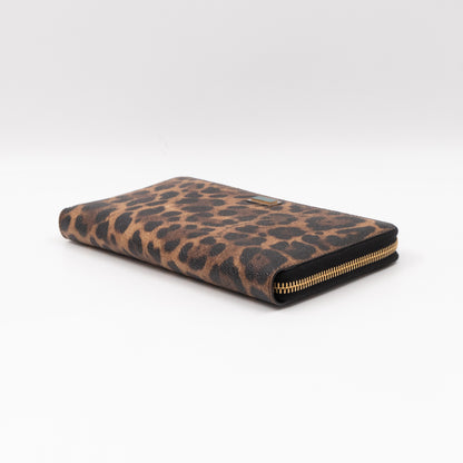 Zip Around Organizer Wallet Leopard Print