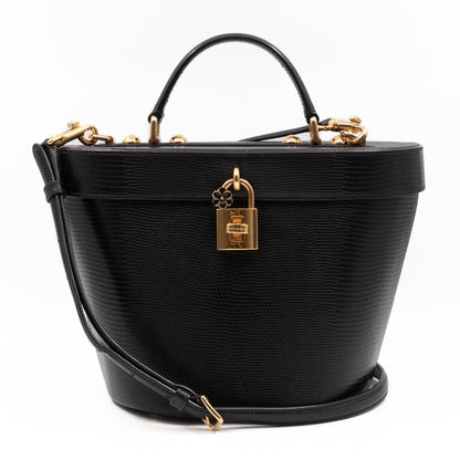 Bucket Bag Large Black Leather