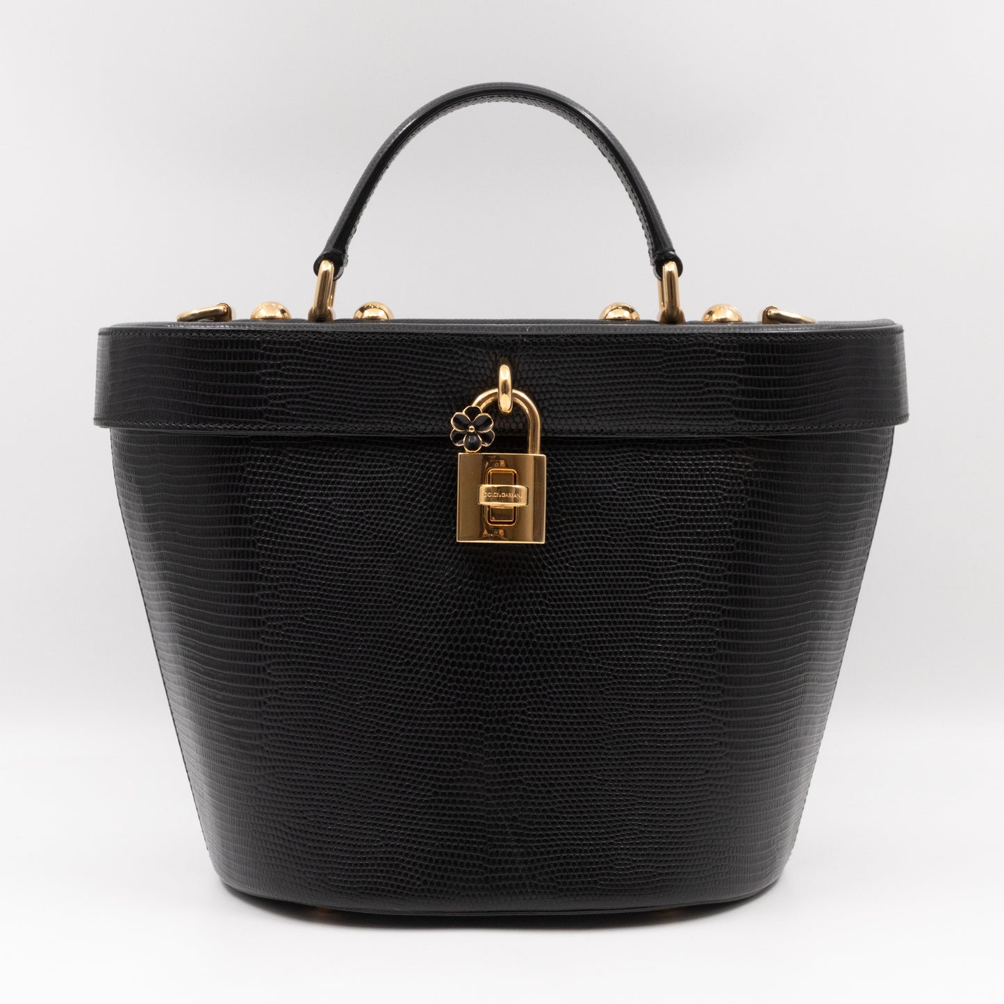 Bucket Bag Large Black Leather