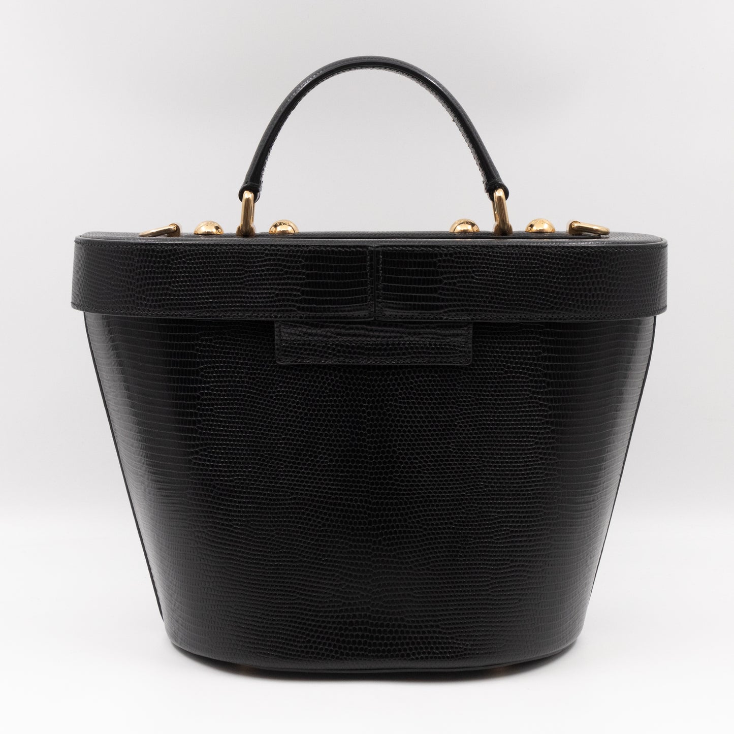 Bucket Bag Large Black Leather