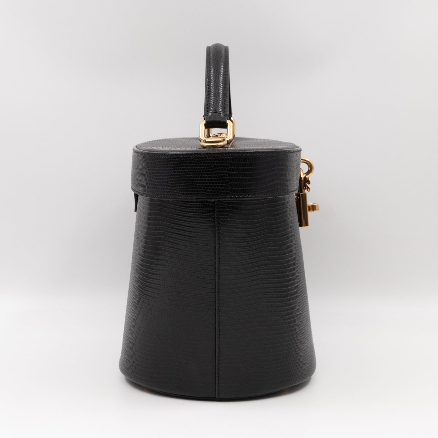 Bucket Bag Large Black Leather