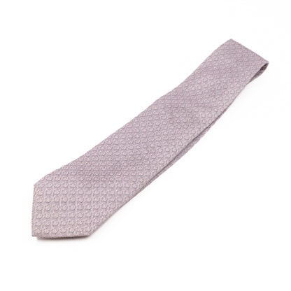 Silk Jacquard Tie Grey & Pink