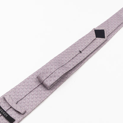 Silk Jacquard Tie Grey & Pink