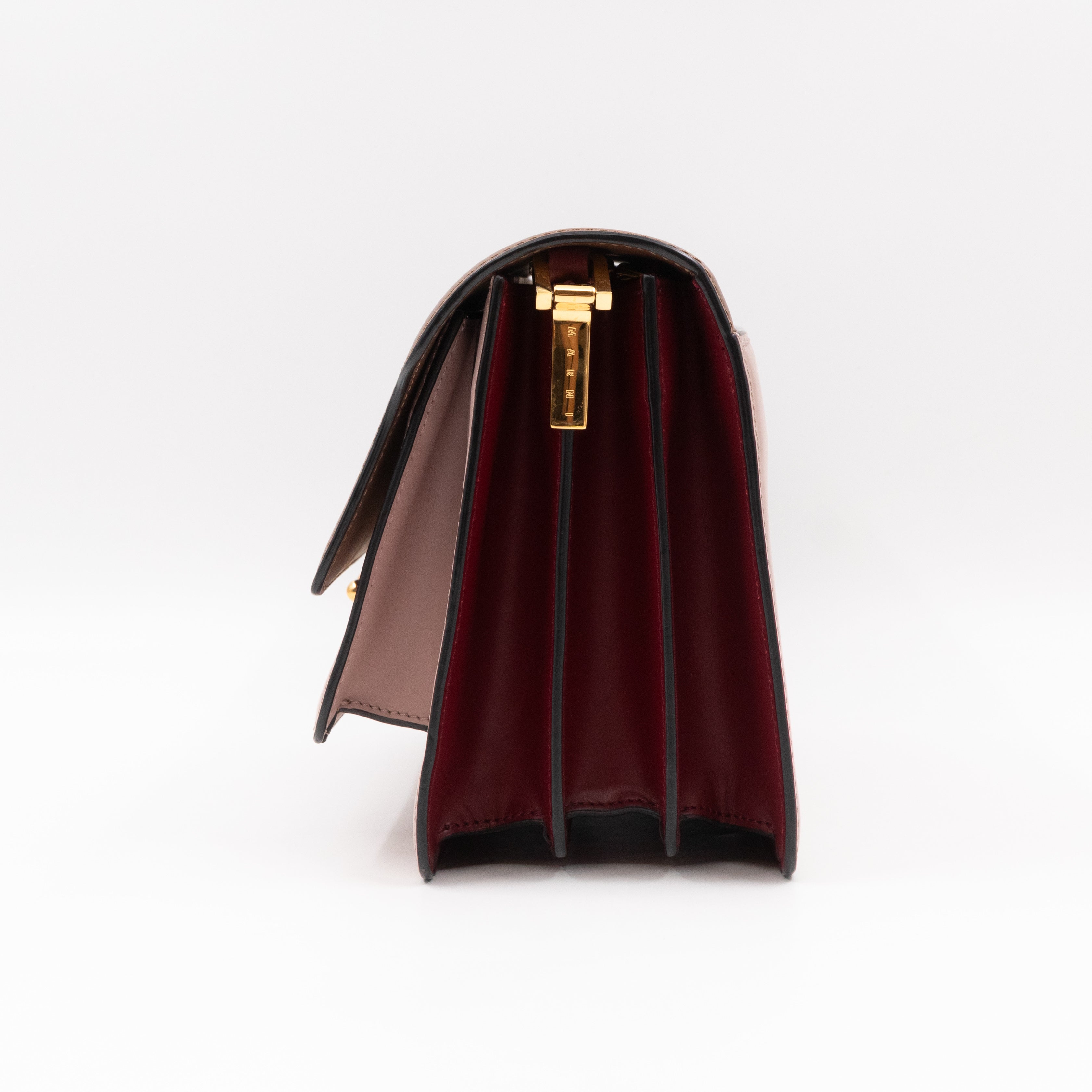 Trunk Bag Mini Pink Brown & Burgundy Leather