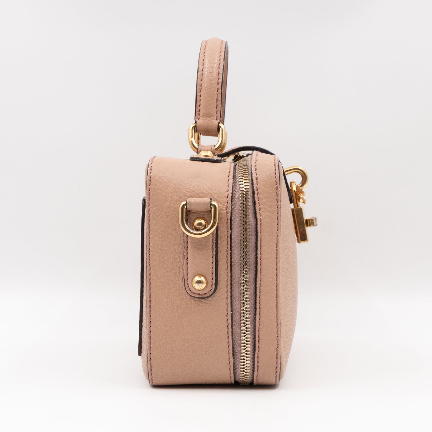 Rosaria Shoulder Bag Light Pink Drummed Leather