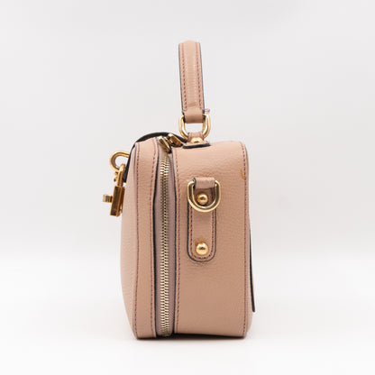 Rosaria Shoulder Bag Light Pink Drummed Leather