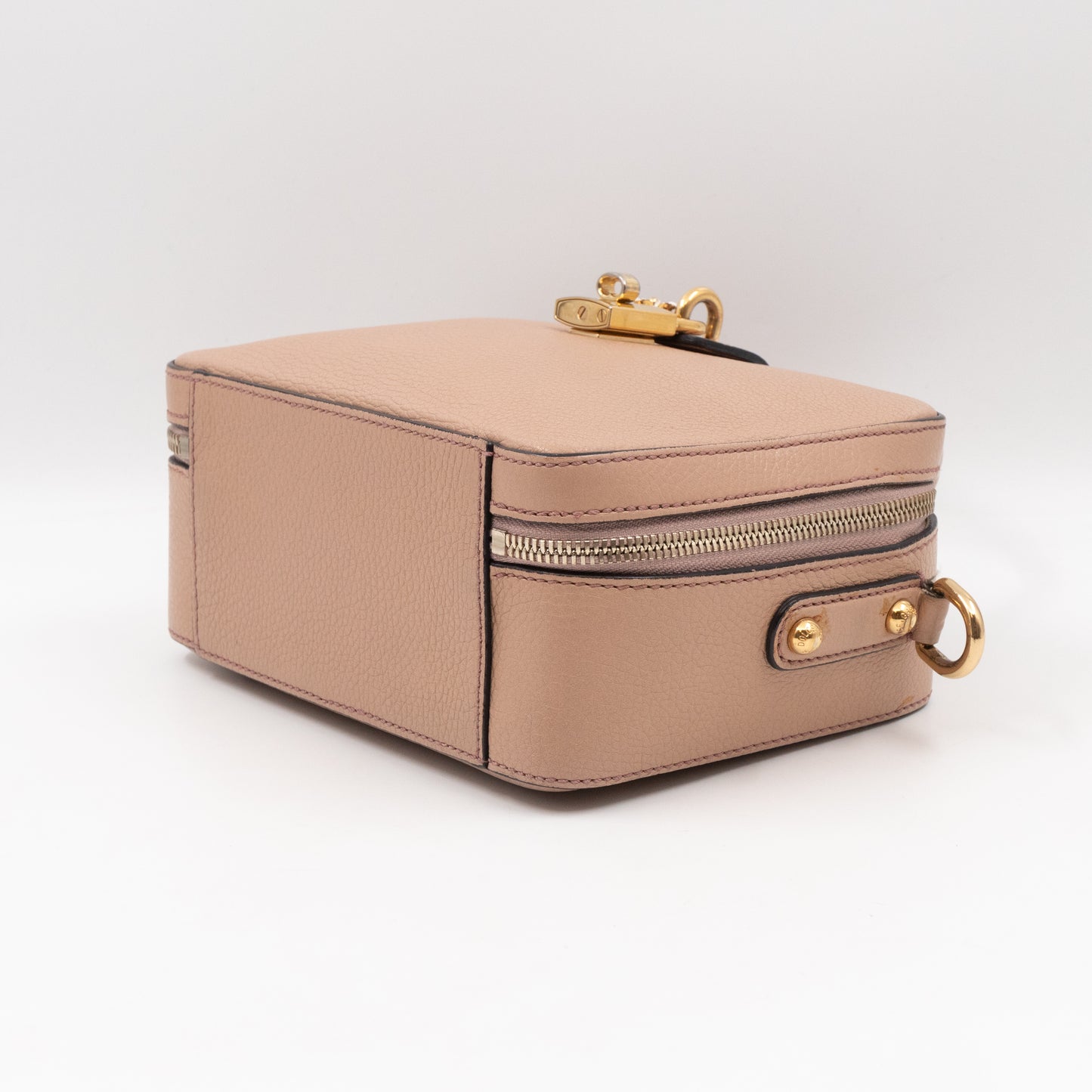 Rosaria Shoulder Bag Light Pink Drummed Leather