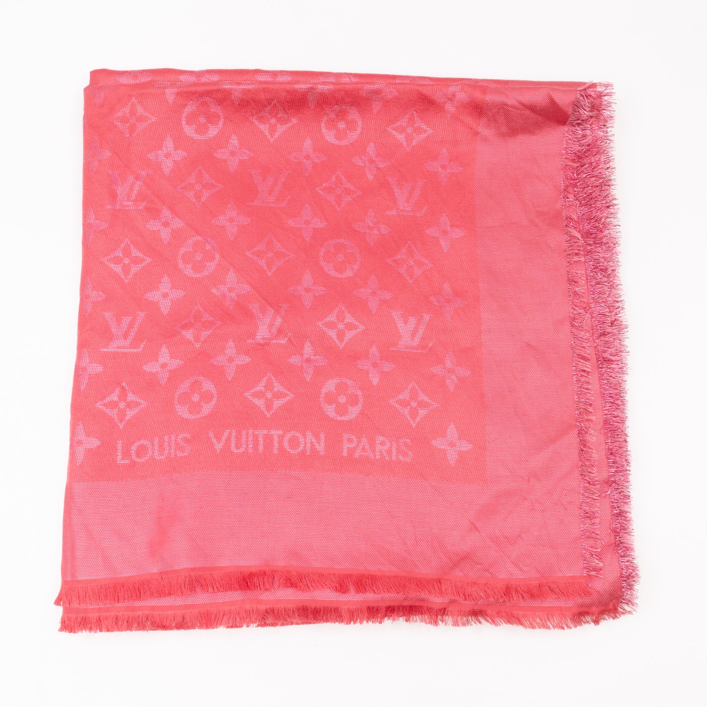 Monogram Voile Shawl Corail