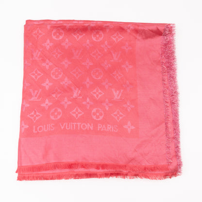 Monogram Voile Shawl Corail