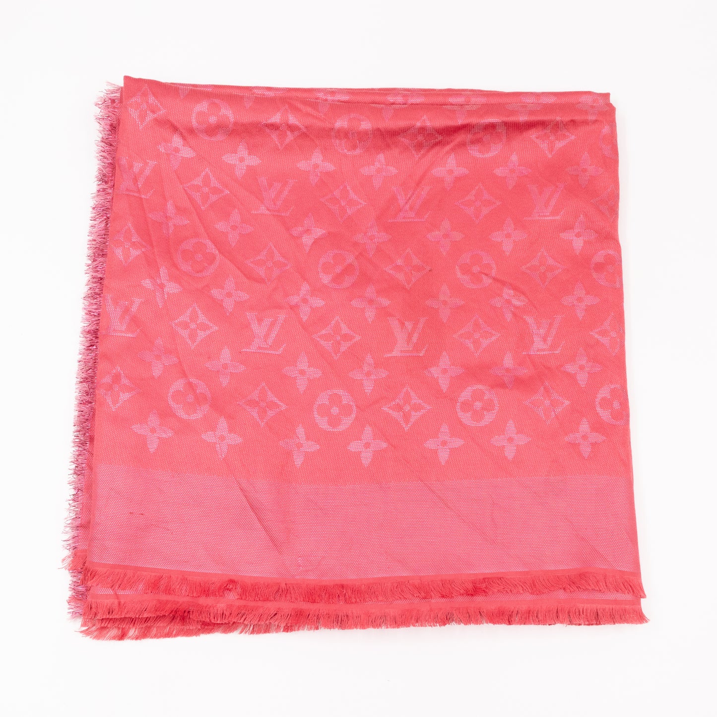 Monogram Voile Shawl Corail