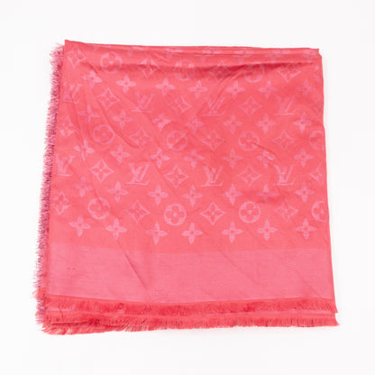 Monogram Voile Shawl Corail