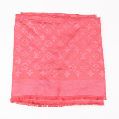 Monogram Voile Shawl Corail