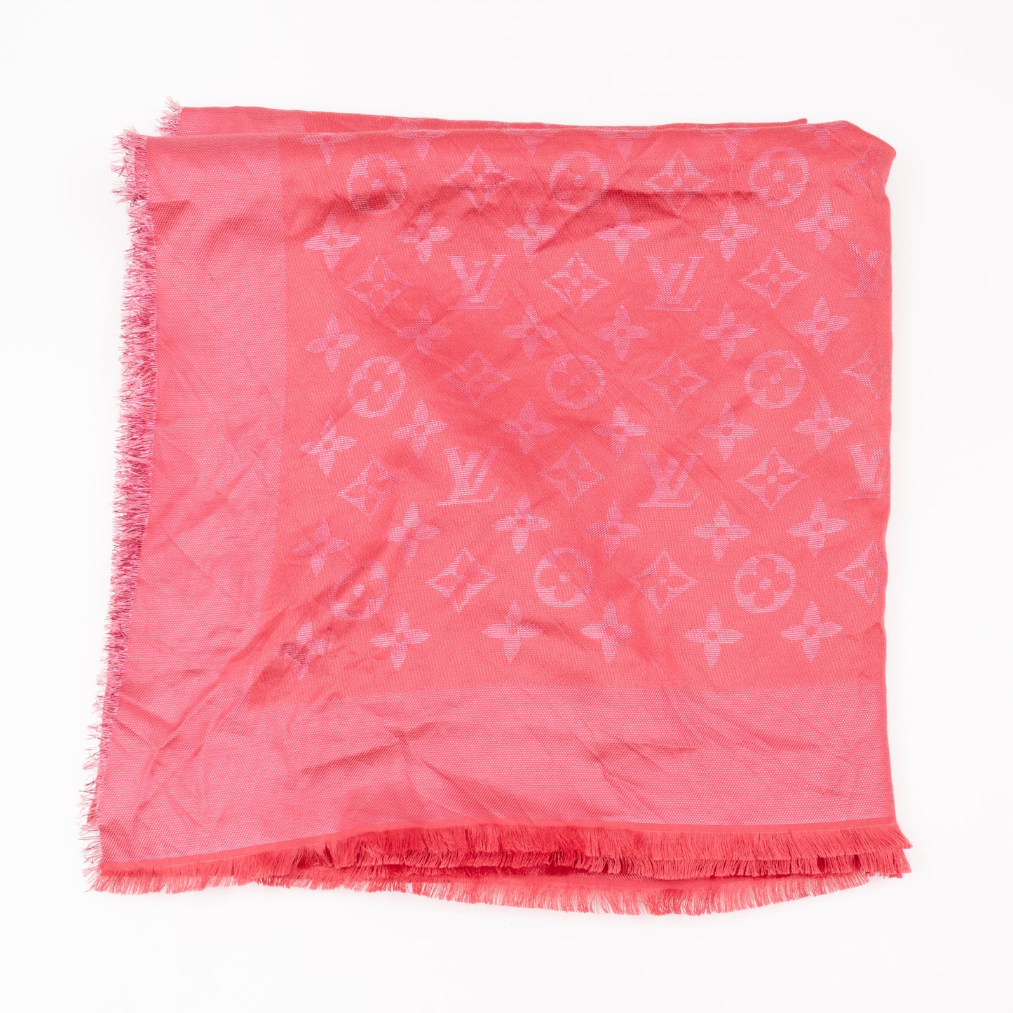 Monogram Voile Shawl Corail