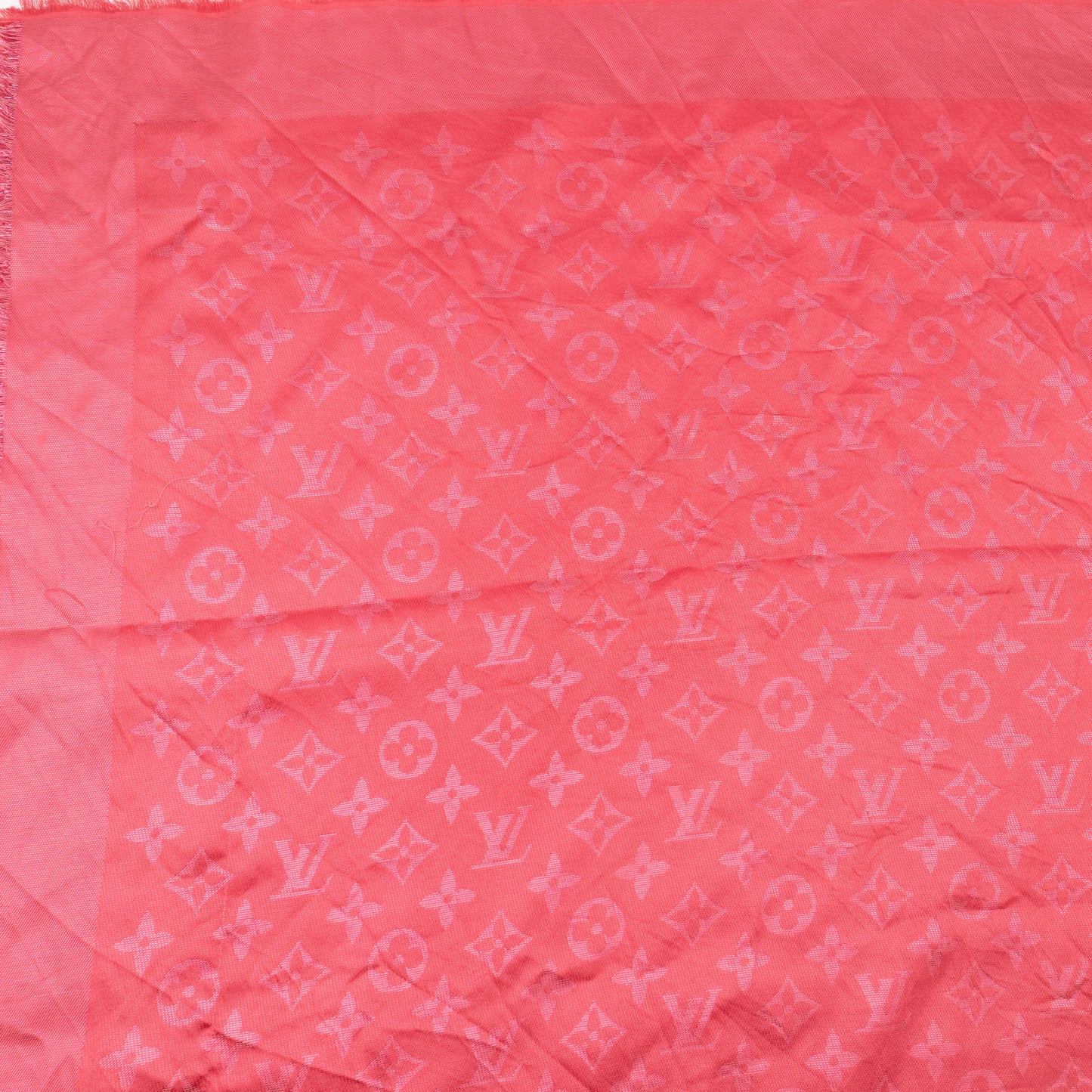 Monogram Voile Shawl Corail