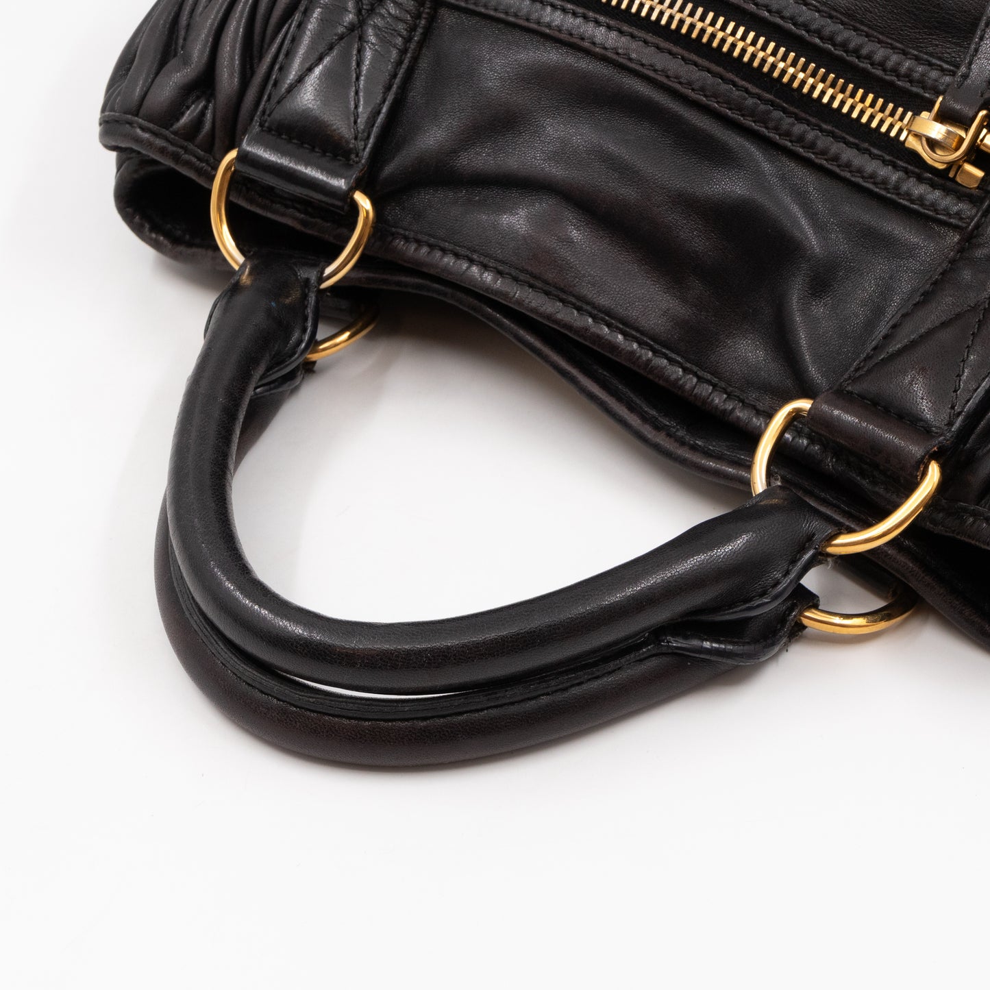 Matelasse Tote Bag Black Nappa Leather