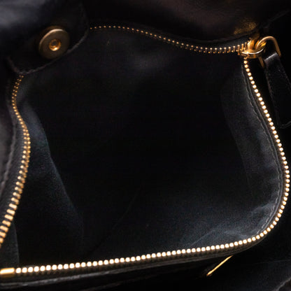 Matelasse Tote Bag Black Nappa Leather