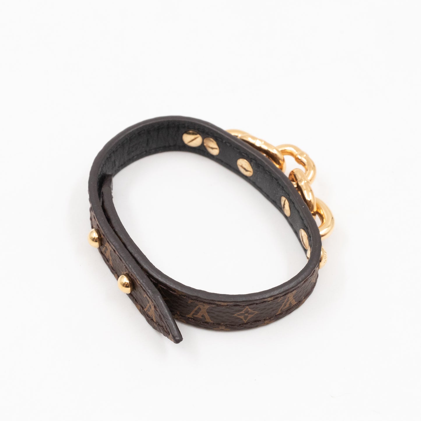 Twist The Chain Leather Bracelet Monogram