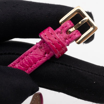 Bow Bracelet Mulberry Pink Leather