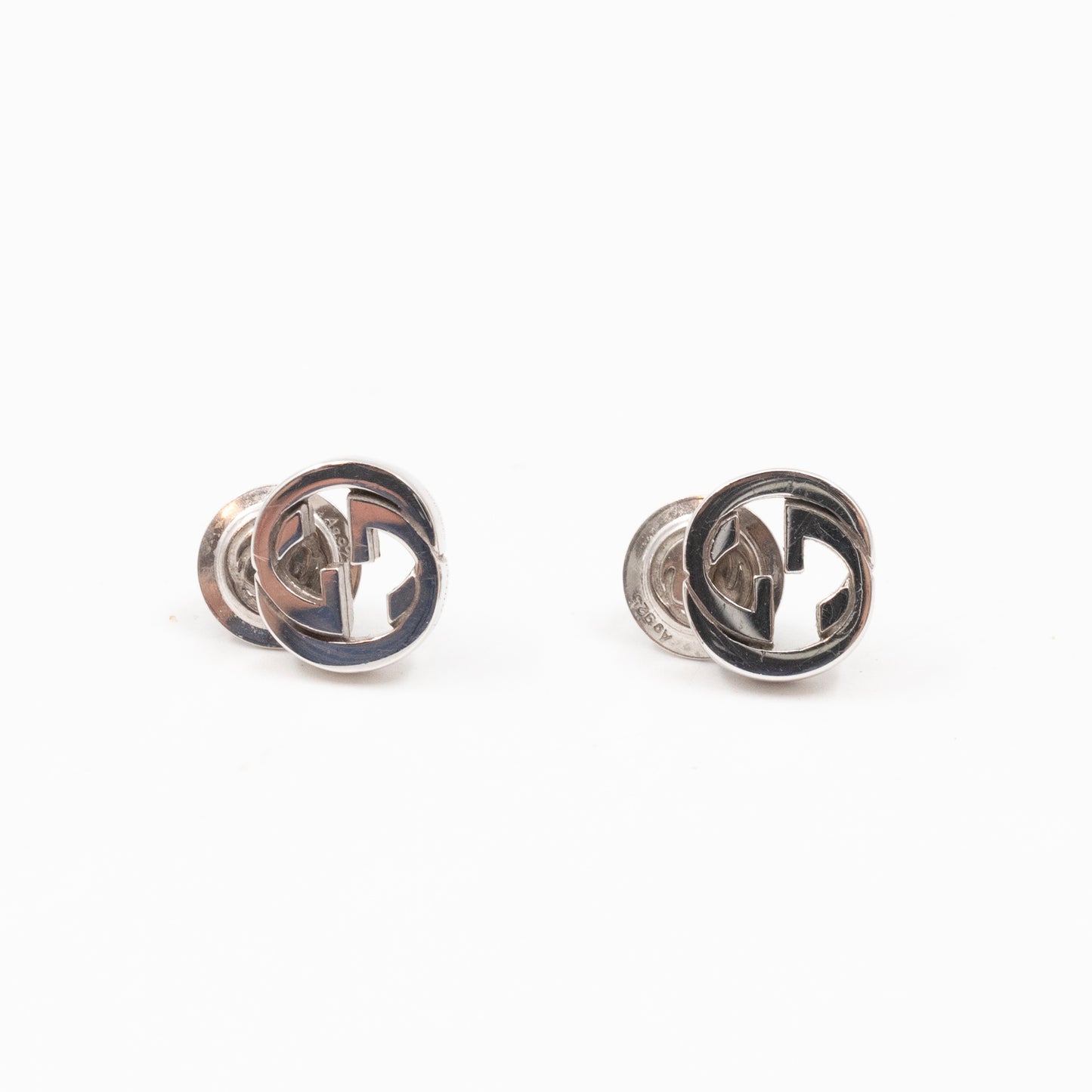 Interlocking G Stud Sterling Earrings 925 Silver