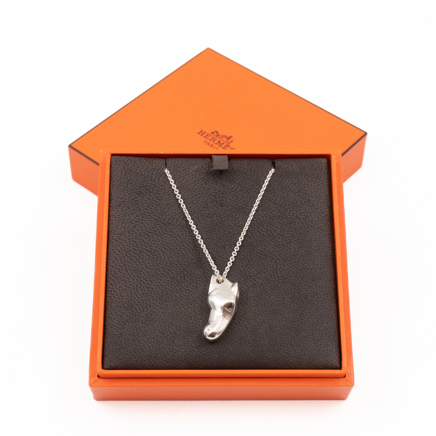 Horse Head Pendant Necklace 925 Silver