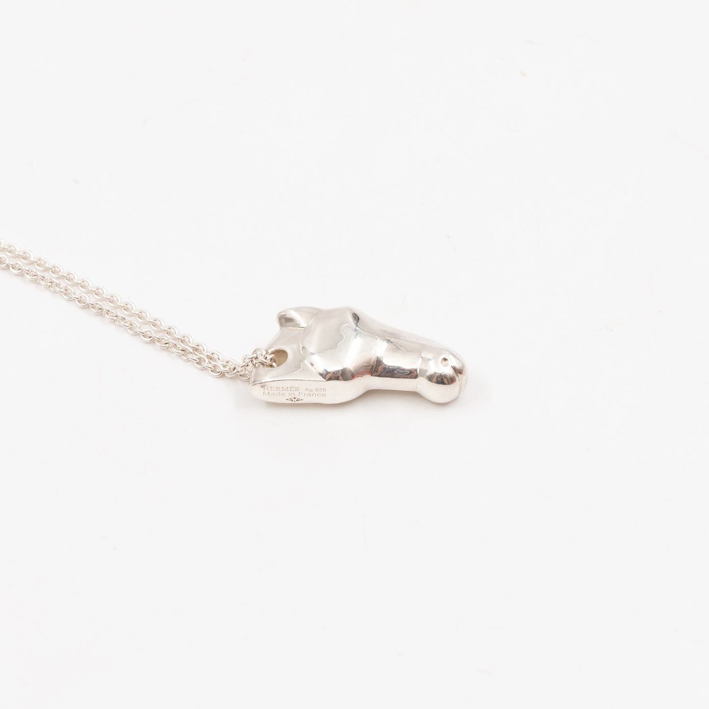 Horse Head Pendant Necklace 925 Silver