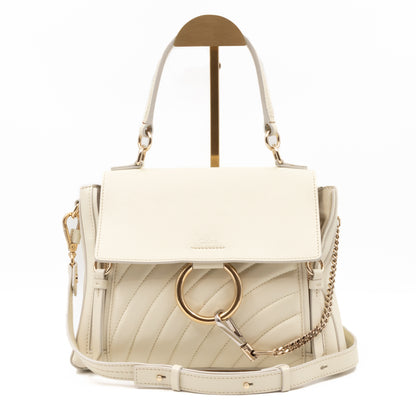 Faye Day Bag Medium Cream Leather