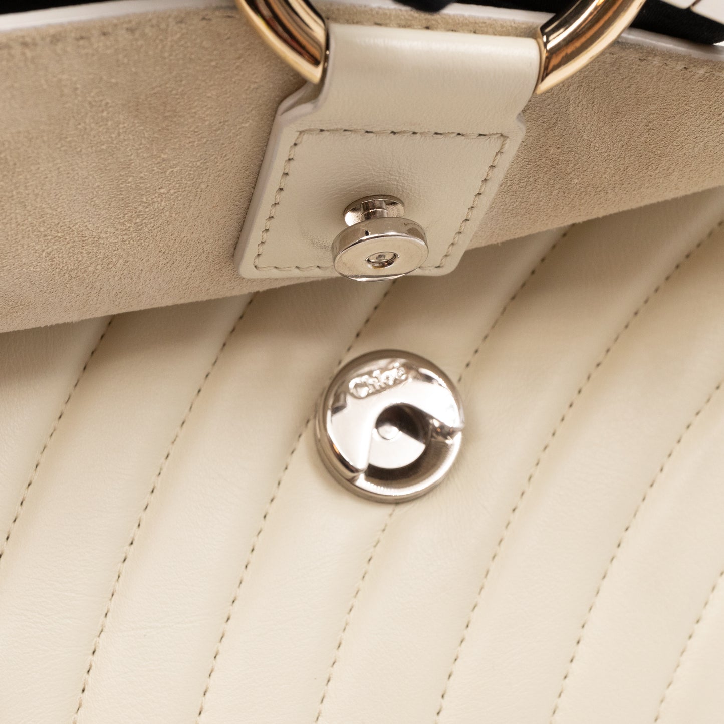 Faye Day Bag Medium Cream Leather