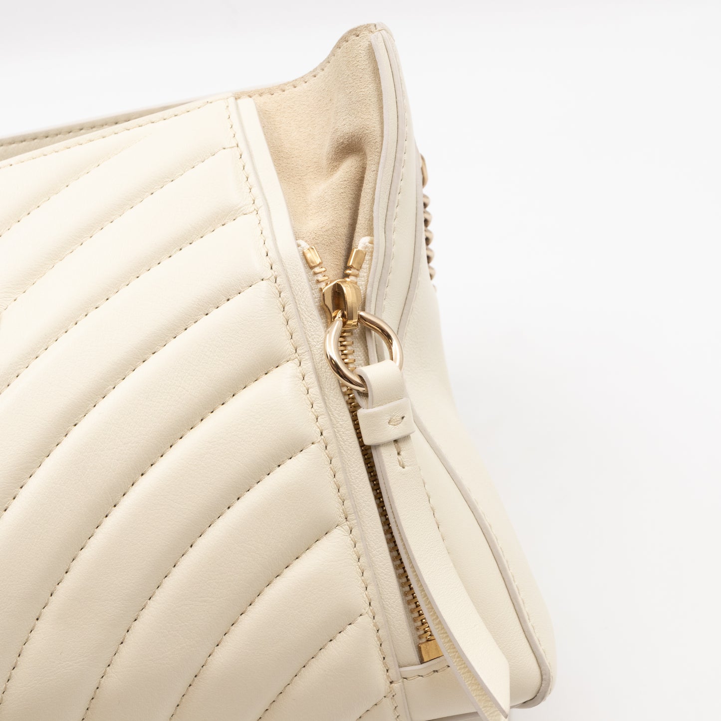 Faye Day Bag Medium Cream Leather