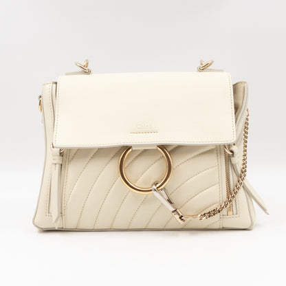 Faye Day Bag Medium Cream Leather