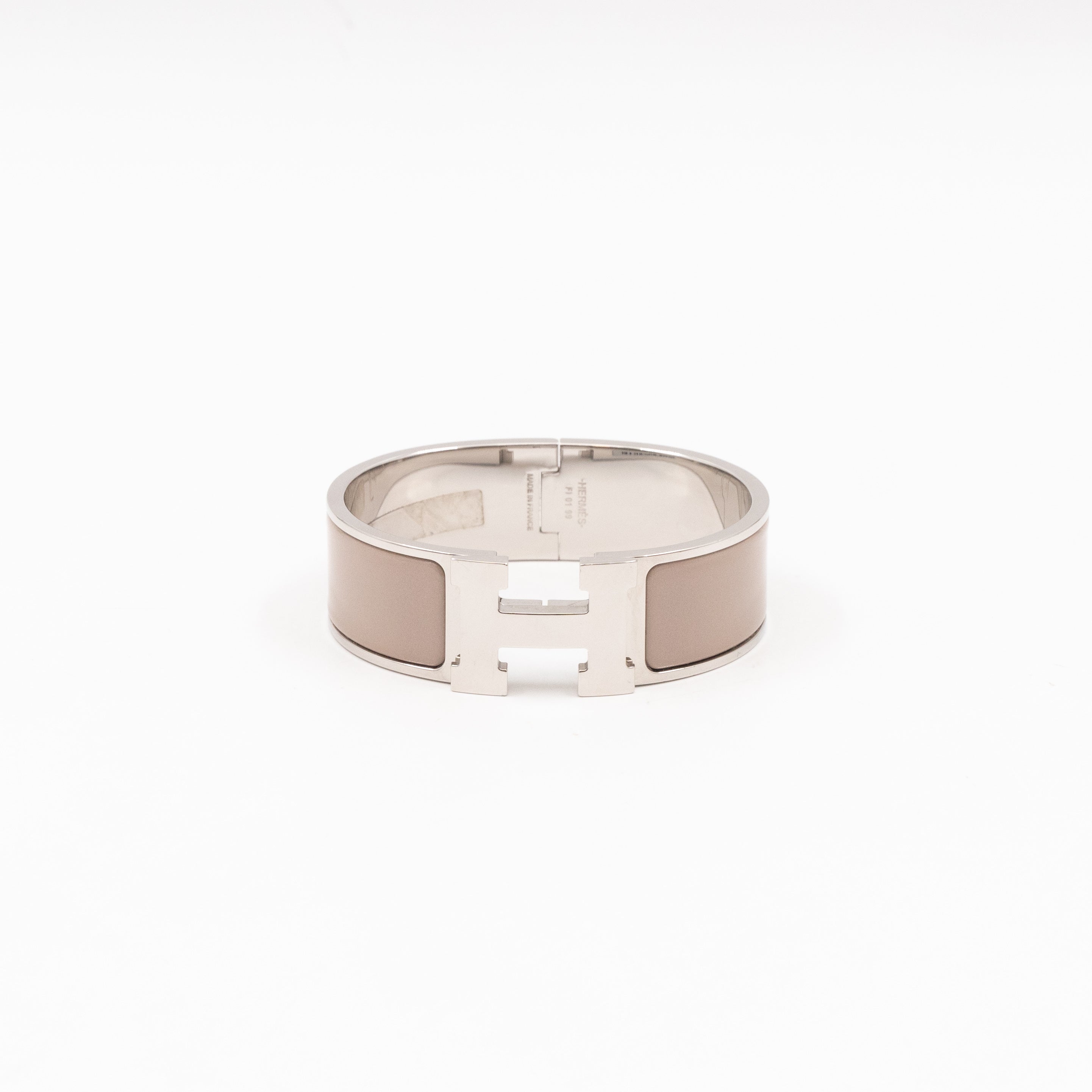 Clic Clac H Bracelet GM Marron Glace & Silver