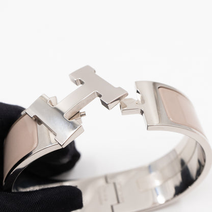 Clic Clac H Bracelet GM Marron Glace & Silver