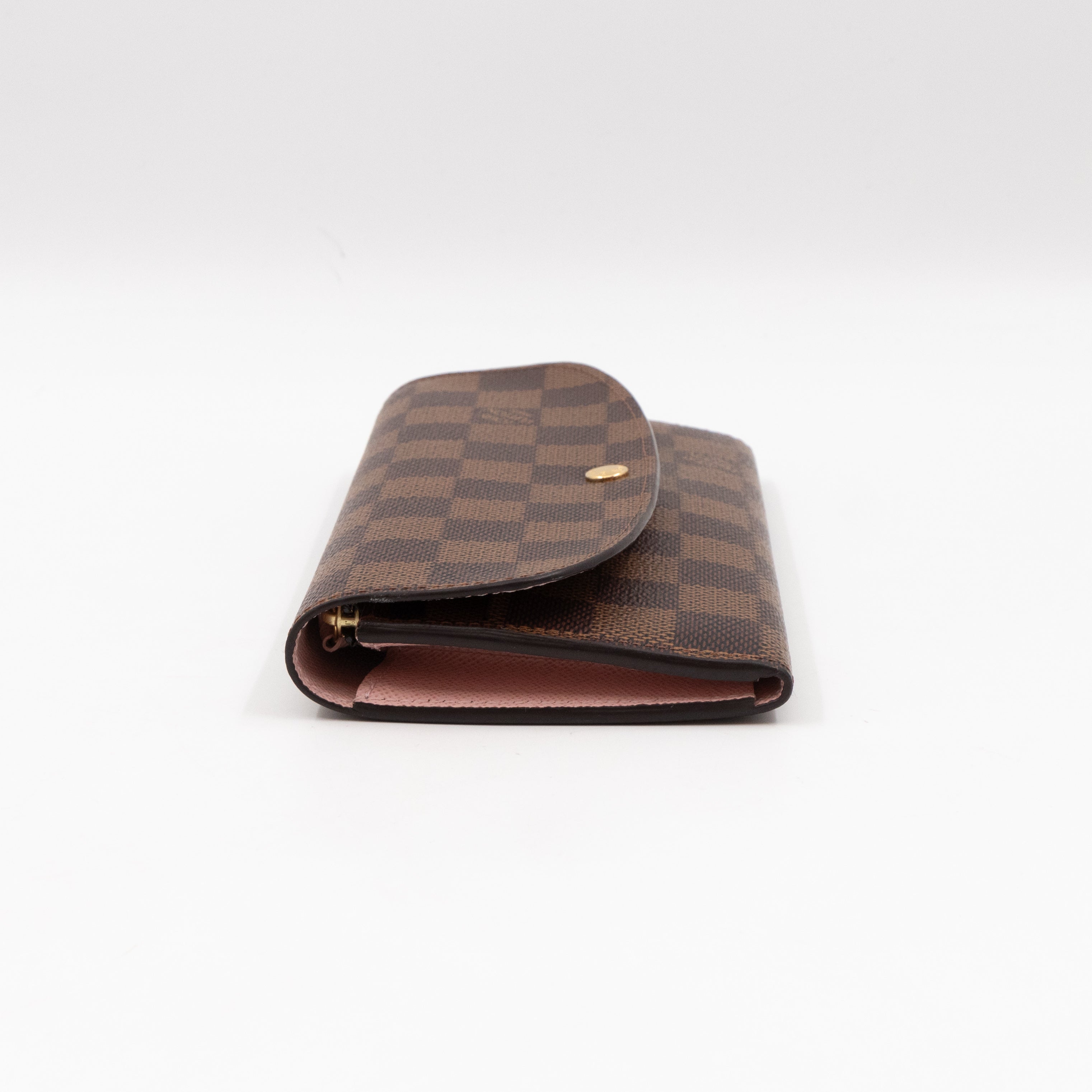 Emilie Wallet Damier Ebene Rose Ballerine