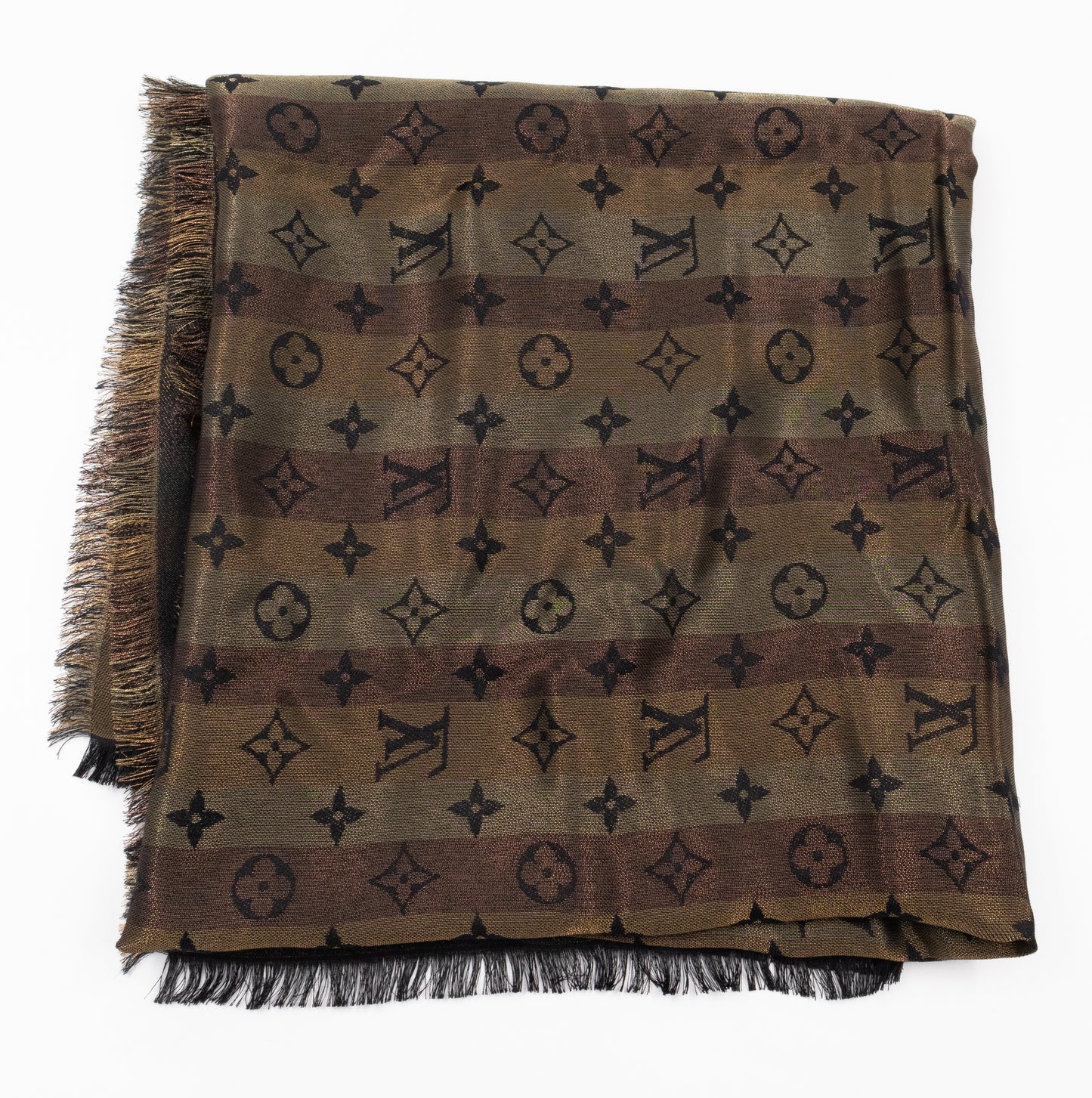 So Shine Monogram Shawl Brown