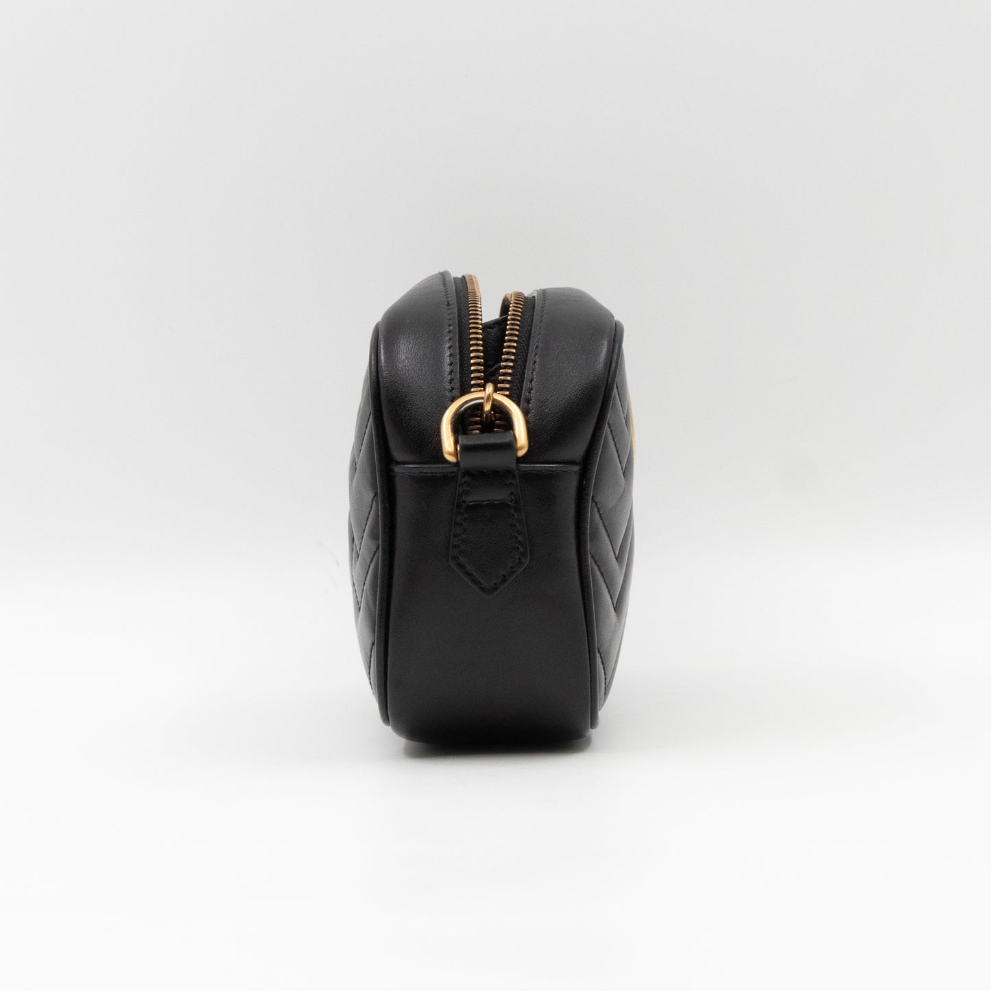 GG Marmont Matelassé Mini Black Leather Bag