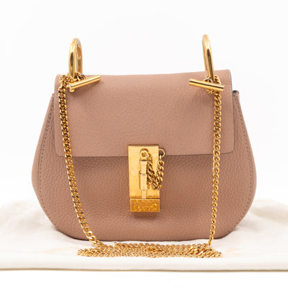 Drew Blush Leather & Gold Hardware