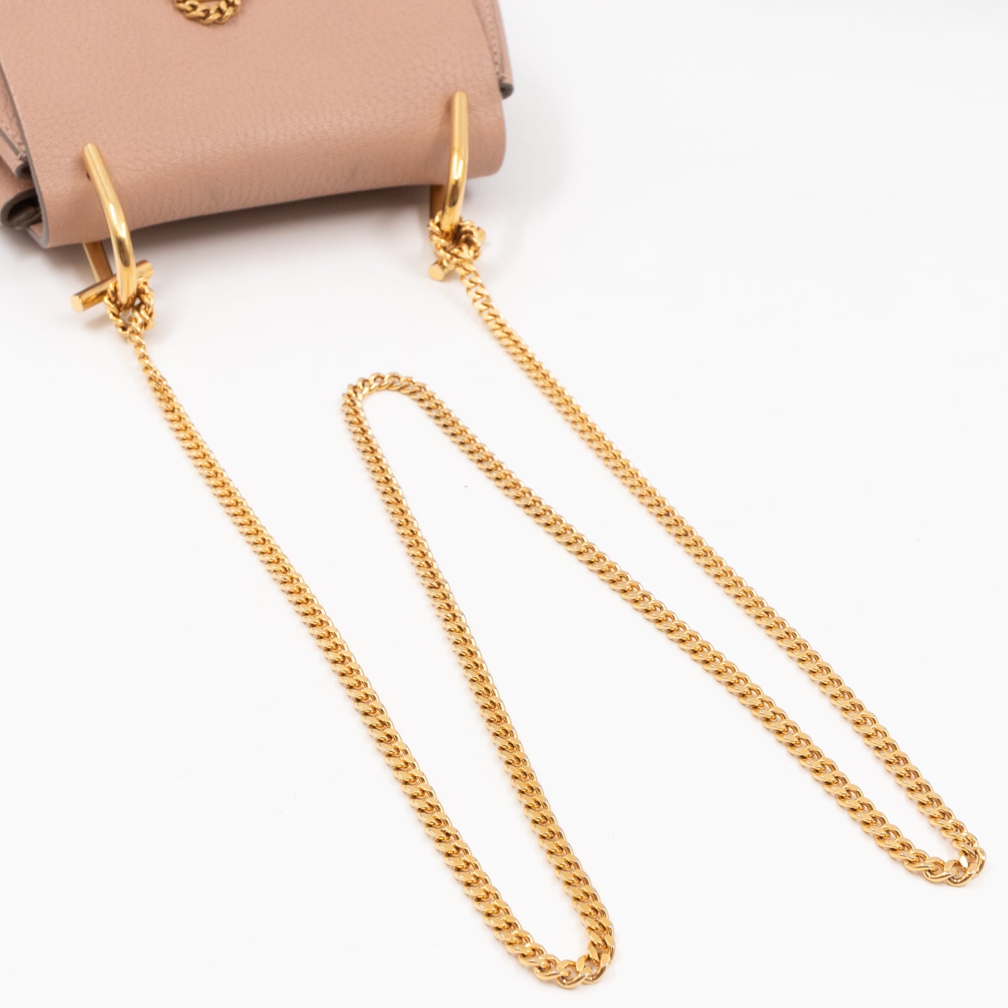 Drew Blush Leather & Gold Hardware