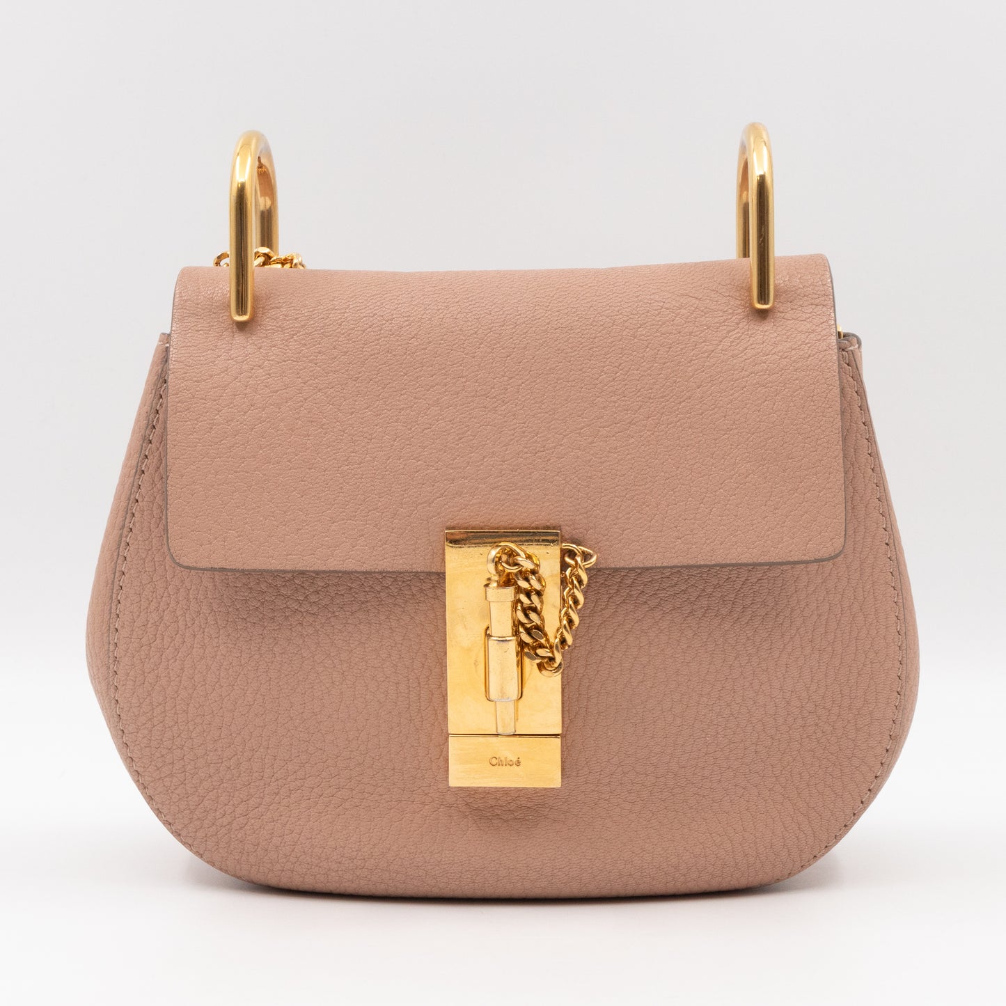 Drew Blush Leather & Gold Hardware